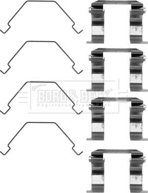 Borg & Beck BBK1083 - Комплектуючі, колодки дискового гальма autozip.com.ua