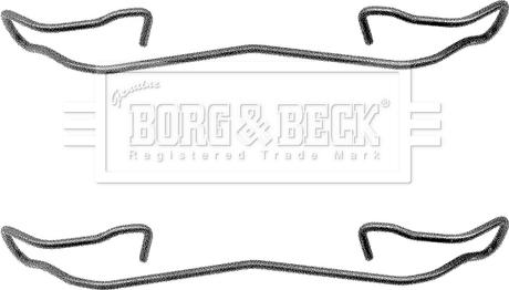 Borg & Beck BBK1039 - Комплектуючі, колодки дискового гальма autozip.com.ua