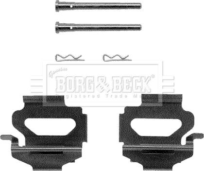 Borg & Beck BBK1032 - Комплектуючі, колодки дискового гальма autozip.com.ua