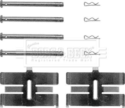 Borg & Beck BBK1025 - Комплектуючі, колодки дискового гальма autozip.com.ua