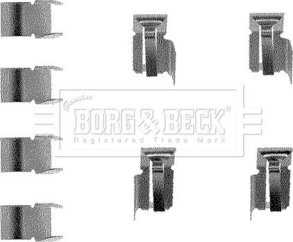 Borg & Beck BBK1028 - Комплектуючі, колодки дискового гальма autozip.com.ua