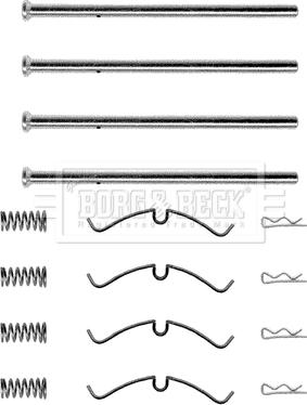 Borg & Beck BBK1070 - Комплектуючі, колодки дискового гальма autozip.com.ua
