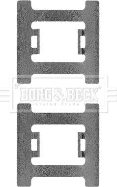 Borg & Beck BBK1196 - Комплектуючі, колодки дискового гальма autozip.com.ua