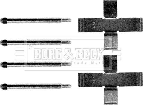 Borg & Beck BBK1191 - Комплектуючі, колодки дискового гальма autozip.com.ua