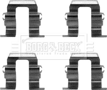 Borg & Beck BBK1141 - Комплектуючі, колодки дискового гальма autozip.com.ua