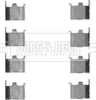 Borg & Beck BBK1157 - Комплектуючі, колодки дискового гальма autozip.com.ua