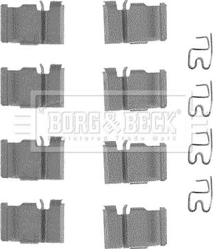 Borg & Beck BBK1165 - Комплектуючі, колодки дискового гальма autozip.com.ua