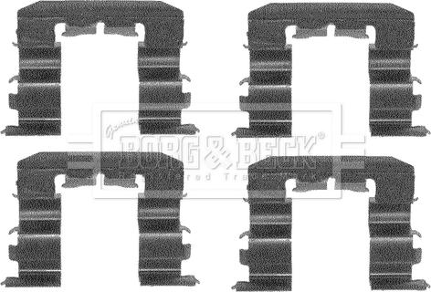 Borg & Beck BBK1108 - Комплектуючі, колодки дискового гальма autozip.com.ua