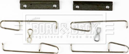 Borg & Beck BBK1119 - Комплектуючі, колодки дискового гальма autozip.com.ua