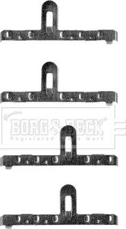 Borg & Beck BBK1184 - Комплектуючі, колодки дискового гальма autozip.com.ua
