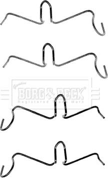 Borg & Beck BBK1187 - Комплектуючі, колодки дискового гальма autozip.com.ua