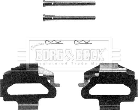 Borg & Beck BBK1125 - Комплектуючі, колодки дискового гальма autozip.com.ua