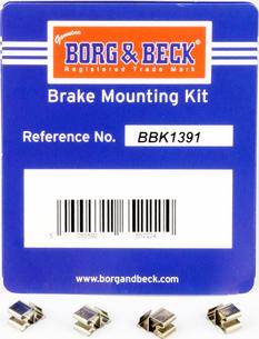 Borg & Beck BBK1391 - Комплектуючі, колодки дискового гальма autozip.com.ua