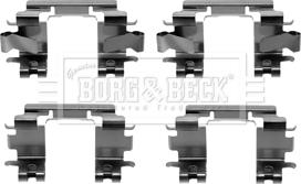 Borg & Beck BBK1344 - Комплектуючі, колодки дискового гальма autozip.com.ua