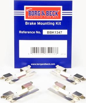 Borg & Beck BBK1347 - Комплектуючі, колодки дискового гальма autozip.com.ua