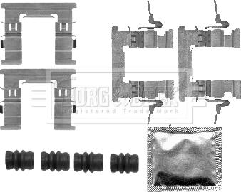 Borg & Beck BBK1361 - Комплектуючі, колодки дискового гальма autozip.com.ua