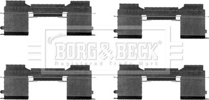 Borg & Beck BBK1304 - Комплектуючі, колодки дискового гальма autozip.com.ua