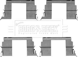 Borg & Beck BBK1317 - Комплектуючі, колодки дискового гальма autozip.com.ua