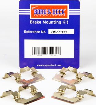 Borg & Beck BBK1333 - Комплектуючі, колодки дискового гальма autozip.com.ua