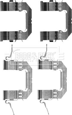 Borg & Beck BBK1244 - Комплектуючі, колодки дискового гальма autozip.com.ua