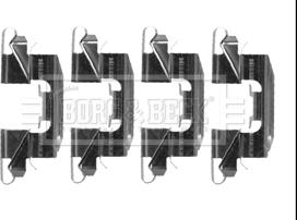 Borg & Beck BBK1245 - Комплектуючі, колодки дискового гальма autozip.com.ua