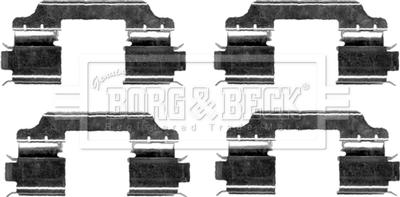 Borg & Beck BBK1240 - Комплектуючі, колодки дискового гальма autozip.com.ua