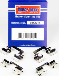 Borg & Beck BBK1241 - Комплектуючі, колодки дискового гальма autozip.com.ua
