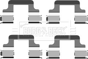 Borg & Beck BBK1254 - Комплектуючі, колодки дискового гальма autozip.com.ua