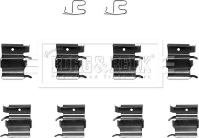 Borg & Beck BBK1205 - Комплектуючі, колодки дискового гальма autozip.com.ua