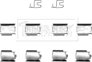 Borg & Beck BBK1201 - Комплектуючі, колодки дискового гальма autozip.com.ua
