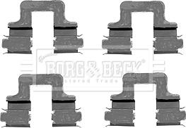 Borg & Beck BBK1230 - Комплектуючі, колодки дискового гальма autozip.com.ua