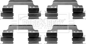 Borg & Beck BBK1237 - Комплектуючі, колодки дискового гальма autozip.com.ua
