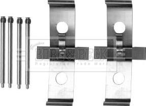 Borg & Beck BBK1279 - Комплектуючі, колодки дискового гальма autozip.com.ua
