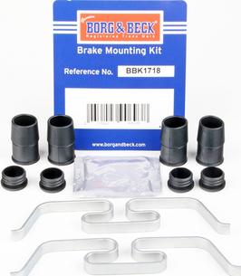 Borg & Beck BBK1718 - Комплектуючі, колодки дискового гальма autozip.com.ua