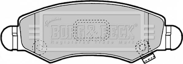 Borg & Beck BBP1900 - Гальмівні колодки, дискові гальма autozip.com.ua