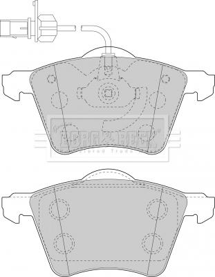 Borg & Beck BBP1498 - Гальмівні колодки, дискові гальма autozip.com.ua