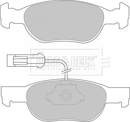 Borg & Beck BBP1441 - Гальмівні колодки, дискові гальма autozip.com.ua