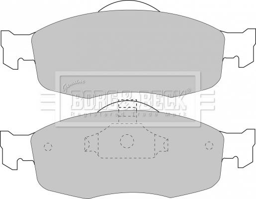 Borg & Beck BBP1416 - Гальмівні колодки, дискові гальма autozip.com.ua