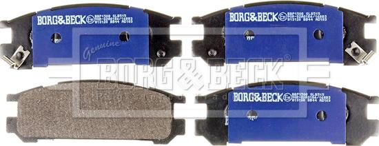 Borg & Beck BBP1508 - Гальмівні колодки, дискові гальма autozip.com.ua