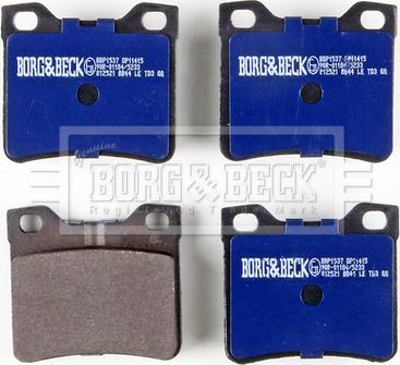 Borg & Beck BBP1537 - Гальмівні колодки, дискові гальма autozip.com.ua