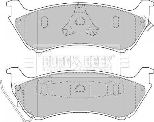 Borg & Beck BBP1666 - Гальмівні колодки, дискові гальма autozip.com.ua