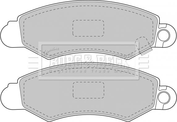 Borg & Beck BBP1606 - Гальмівні колодки, дискові гальма autozip.com.ua