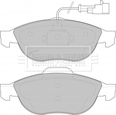 Borg & Beck BBP1635 - Гальмівні колодки, дискові гальма autozip.com.ua