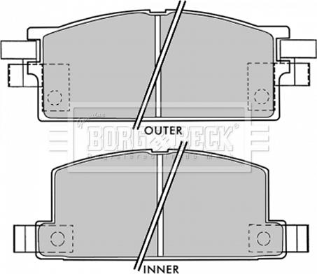 Borg & Beck BBP1020 - Гальмівні колодки, дискові гальма autozip.com.ua