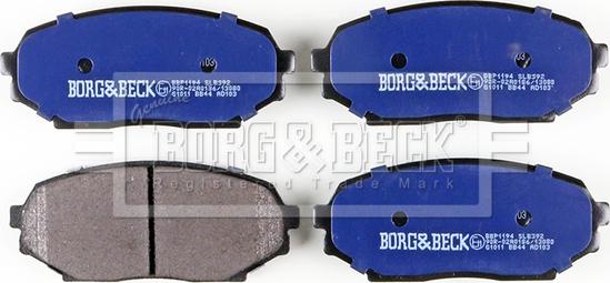 Borg & Beck BBP1194 - Гальмівні колодки, дискові гальма autozip.com.ua