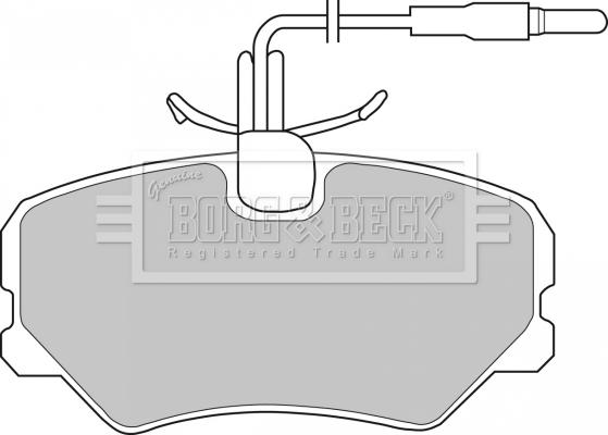 Borg & Beck BBP1105 - Гальмівні колодки, дискові гальма autozip.com.ua