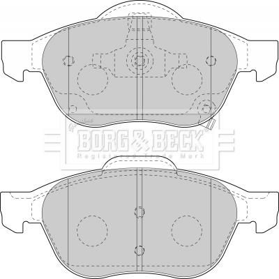 Borg & Beck BBP1857 - Гальмівні колодки, дискові гальма autozip.com.ua