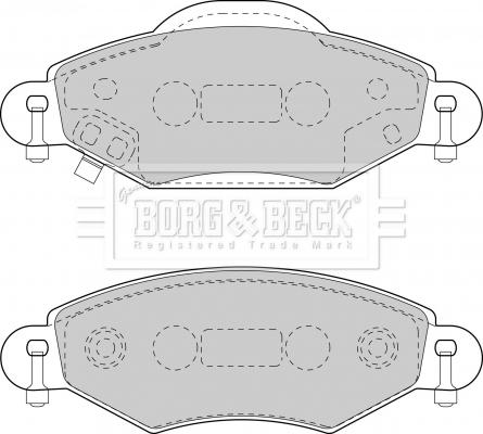 Borg & Beck BBP1808 - Гальмівні колодки, дискові гальма autozip.com.ua