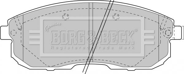 Borg & Beck BBP1383 - Гальмівні колодки, дискові гальма autozip.com.ua