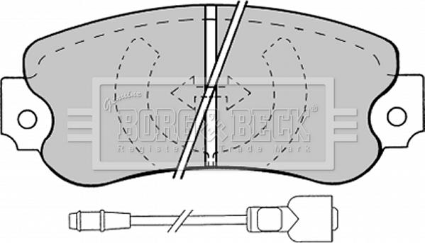 Borg & Beck BBP1258 - Гальмівні колодки, дискові гальма autozip.com.ua